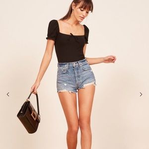 Reformation Dixie High Rise Denim Shorts – Size 26